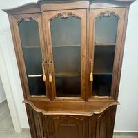Vetrinetta antiquariato in legno di noce