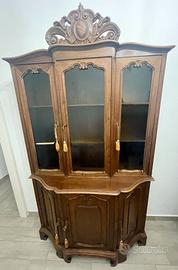 Vetrinetta antiquariato in legno di noce