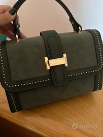 Borsa a mano di colore verde