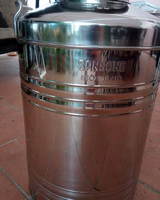 Bidone inox per olio oliva 