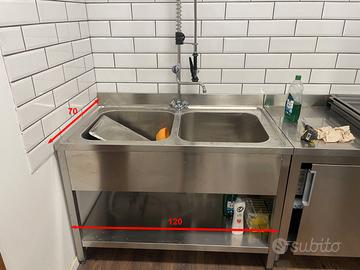 lavatoio inox 2 vasche