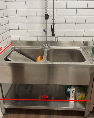 lavatoio inox 2 vasche