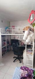 strutta letto in ferro Ikea bianca 