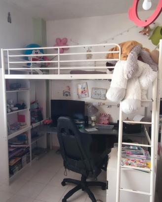 strutta letto in ferro Ikea bianca 