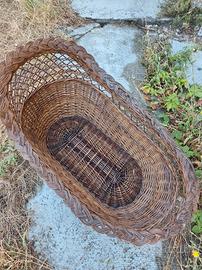 Culla in vimini naturale vintage 110x60