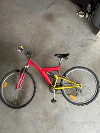 Mountain Bike gialla e rossa