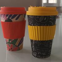 Bicchieri Bamboo con Coperchio - 2pz