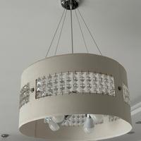 Lampadario Pelle e Swarovski