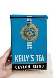 Kelly's Tea Tin Box Scatola Latta Vintage Trieste