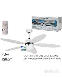 ventilatore dictrolux 5 pale 128 cm con luc
