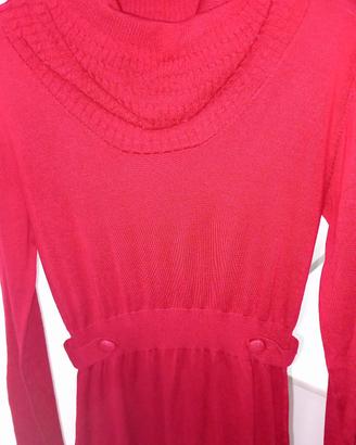 vestito lana Merino rosso