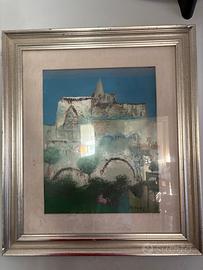 Quadro Bacosi: paesaggio con chiesa