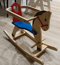 Cavallo a dondolo legno bimbi