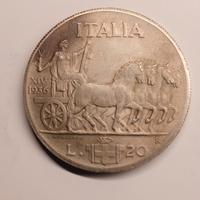 20 lire Vittorio Emanuele 1936 