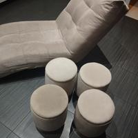 Chaise Longue e Pouf