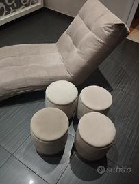 Chaise Longue e Pouf