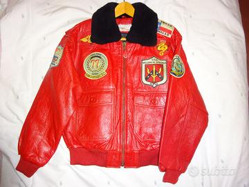 giacca pelle uomo stile aviazione USA VINTAGE