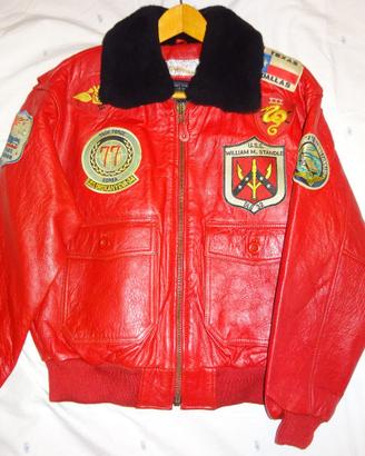 giacca pelle uomo stile aviazione USA VINTAGE