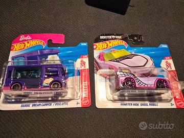 hot wheels da collezione Barbie e Monster High