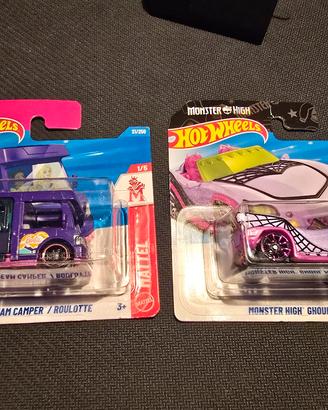 hot wheels da collezione Barbie e Monster High