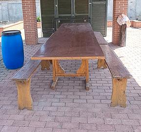 Set tavolo con 4 panche