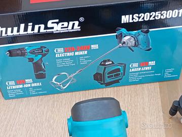 kit tre pezzi da lavoro con accessori 