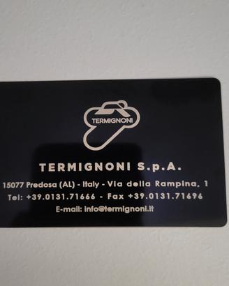 Documento Omologazione Terminale/Scarico moto