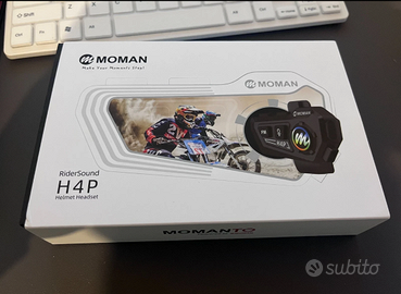 Moman Auricolare Casco Moto 1000mAh Batteria RS H4