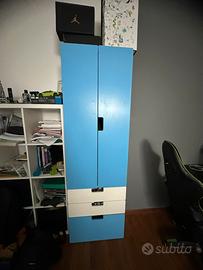 Mobile Ikea bianco e azzurro per cameretta