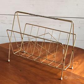 Portariviste Vintage Retro Anni ‘50 Acciaio Dorato