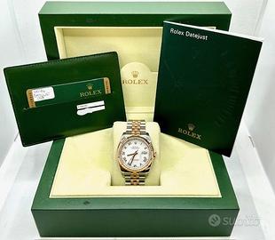 ROLEX DATEJUST EVEROSE 116231 ROMAN DIAL 36MM FULL