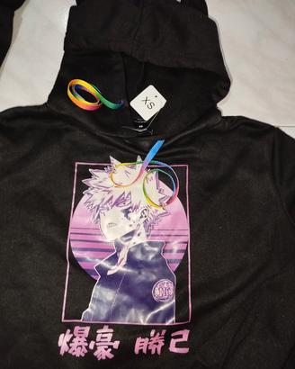 Felpa Crop Top, Bakugo, My Hero, donna/ragazza xs