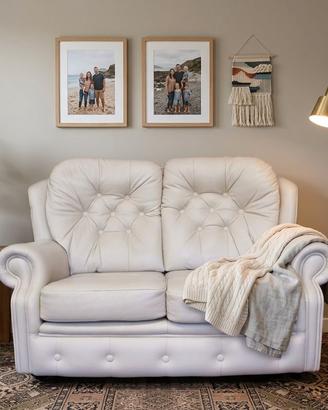 Divano 2 posti originale Chesterfield in pelle