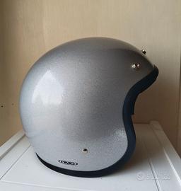 Casco DMD Jet glitter argento L + bolla rainbow