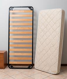 Rete e materasso singolo testata letto 