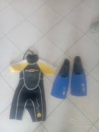 muta e pinne bambino 