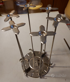 Spiedini multipli da forno con girarrosto