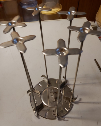 Spiedini multipli da forno con girarrosto