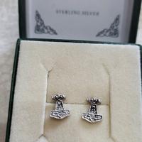 Orecchini in argento Mjöllnir/martello di Thor