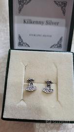 Orecchini in argento Mjöllnir/martello di Thor