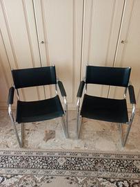 Sedie Cuoio e Acciaio  2 pezzi.