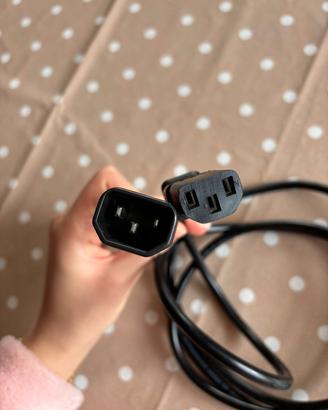 Prolunga 2 mt con attacco IEC C13/14 (PC e TV)