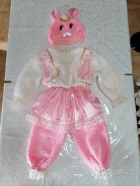 costume vestito di carnevale coniglietta pelliccia