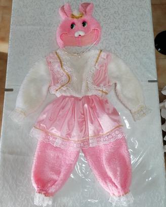 costume vestito di carnevale coniglietta pelliccia