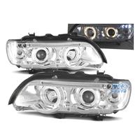 FARI BMW X5 E53 99-03 ANGEL EYES FONDO CROMATO