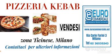 393/25 PIZZERIA KEBAB in zona Ticinese di mq 120