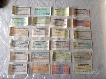 Banconote Mini Assegni in Lire Anni 70
