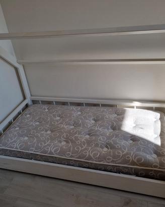 letto in legno casetta scandinavo nordico 160x80