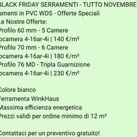 Serramenti in PVC porte, finestre, scorrevoli