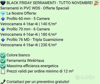 Serramenti in PVC porte, finestre, scorrevoli